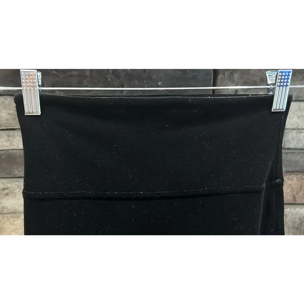 Women’s SPANX Black Velour High Rise Leggings Size M *C9